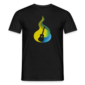 Gitarre Elektrogitarre Bassist - Männer T-Shirt - Schwarz - Vorne - AI Model Male 178 light (178cm)