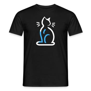 pet symbol pet - Men's T-Shirt - black - Front - AI Model Male 178 light (178cm)