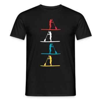 Stand Up Paddling SUP Surfer Geschenk - Männer T-Shirt - Schwarz - Vorne - AI Model Male 178 light (178cm)