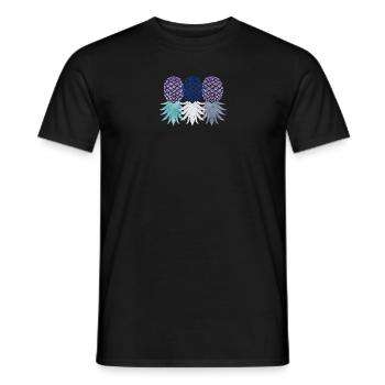 Funny Upside Down Pineapple Swinger Merchandise - Men's T-Shirt - black - Front - AI Model Male 178 light (178cm)