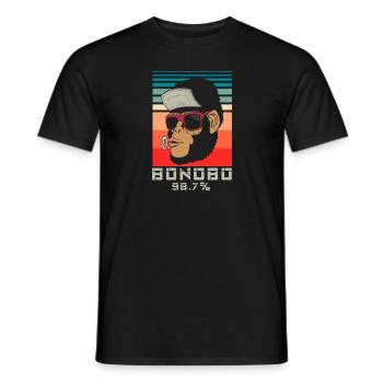 Lustiges Affe Schimpanse DNA - Männer T-Shirt - Schwarz - Vorne - AI Model Male 178 light (178cm)