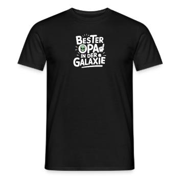 Bester Opa Galaxie UFO Geburtstag Vatertag - Männer T-Shirt - Schwarz - Vorne - AI Model Male 178 light (178cm)