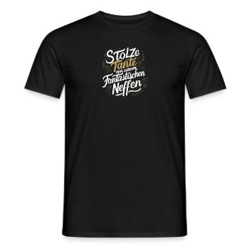 Stolze Tante Neffen Liebe Familie Ehre Freude - Männer T-Shirt - Schwarz - Vorne - AI Model Male 178 light (178cm)