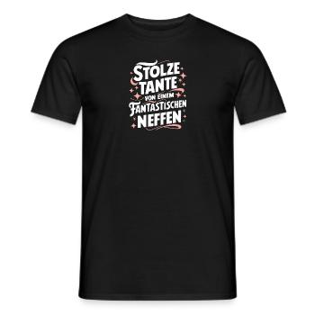 Tante-Neffe Stolz Spruch Liebe Familie Glück - Männer T-Shirt - Schwarz - Vorne - AI Model Male 178 light (178cm)