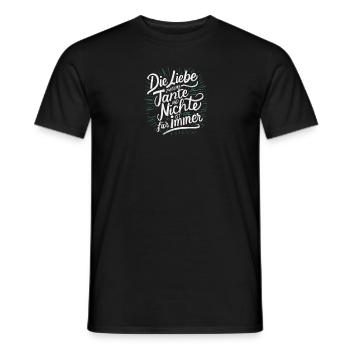 Tante-Nichte Liebe Für Immer Schmuck Unikat - Männer T-Shirt - Schwarz - Vorne - AI Model Male 178 light (178cm)