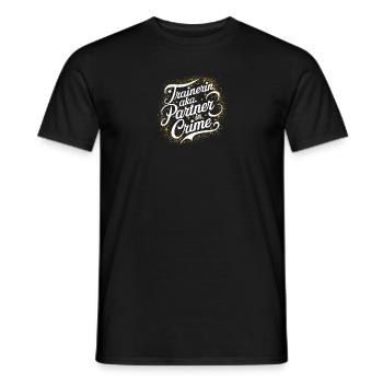 Trainerin Partner in Crime Lustige Fitness Coach - Männer T-Shirt - Schwarz - Vorne - AI Model Male 178 light (178cm)