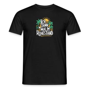 Ruhestand Palmen Rente Abschiedsgeschenk Bald - Männer T-Shirt - Schwarz - Vorne - AI Model Male 178 light (178cm)