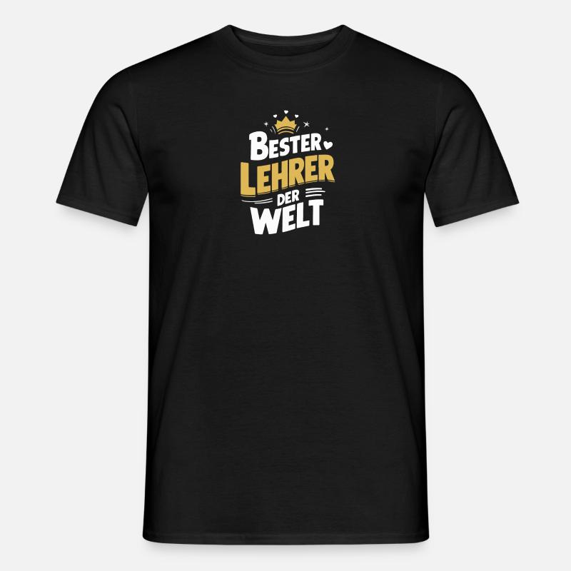 Bester Lehrer Welt Dankeschön Präsent - Männer T-Shirt - Schwarz
