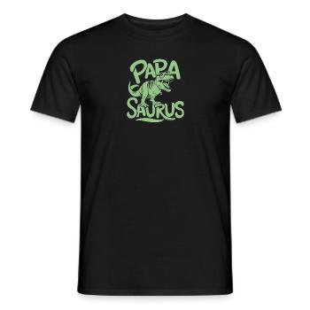 Papa Saurus Bester Papa Vatertag Bald Papa Sohn - Männer T-Shirt - Schwarz - Vorne - AI Model Male 178 light (178cm)