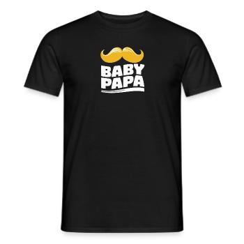 Baby Papa Mustache Bester Papa Bald Vater Du - Männer T-Shirt - Schwarz - Vorne - AI Model Male 178 light (178cm)