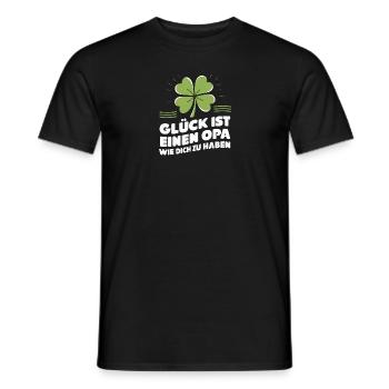 Opa Glück Bester Grossvater Bald Opa Enkelsohn - Männer T-Shirt - Schwarz - Vorne - AI Model Male 178 light (178cm)