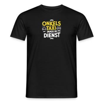 Onkel-Taxi Dienst Shirt Geburtstag Weihnachten - Männer T-Shirt - Schwarz - Vorne - AI Model Male 178 light (178cm)