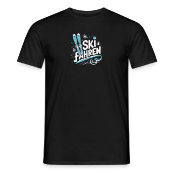 Skifahrer-Junge Winter Abenteuer Piste Fun - Männer T-Shirt - Schwarz - Vorne - AI Model Male 178 light (178cm)