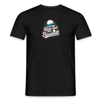 Ich bin beim Baseball Fanartikel Shirt Cap - Männer T-Shirt - Schwarz - Vorne - AI Model Male 178 light (178cm)