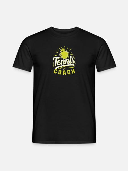 Tennismann Coach - Männer T-Shirt - Schwarz