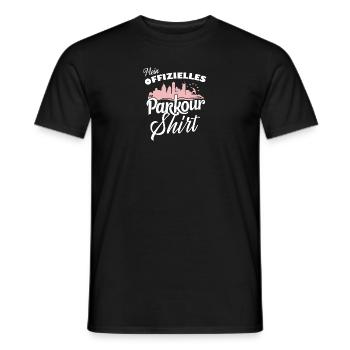 Mein offizielles Parkour-Shirt - Männer T-Shirt - Schwarz - Vorne - AI Model Male 178 light (178cm)