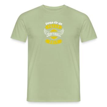 Danke, tolle Zeit beim Softball - Männer T-Shirt - Sage - Vorne - AI Model Male 178 light (178cm)