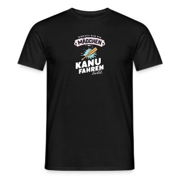 Kanu-Mädchen Liebe Paddeln Wasser Abenteuer - Männer T-Shirt - Schwarz - Vorne - AI Model Male 178 light (178cm)