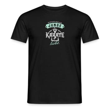 Karate-Junge Liebe Kampfsport Training Geburtstag - Männer T-Shirt - Schwarz - Vorne - AI Model Male 178 light (178cm)