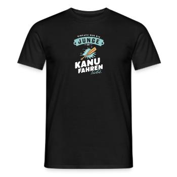 Kanu-Junge Liebe Paddeln Wasser Abenteuer Geschenk - Männer T-Shirt - Schwarz - Vorne - AI Model Male 178 light (178cm)