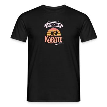 Karate-Mädchen Liebe Kampfsport Training Geschenk - Männer T-Shirt - Schwarz - Vorne - AI Model Male 178 light (178cm)