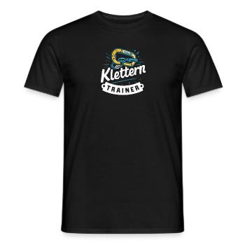 Karabiner-Trainer Klettern Geschenkidee Bergsport - Männer T-Shirt - Schwarz - Vorne - AI Model Male 178 light (178cm)
