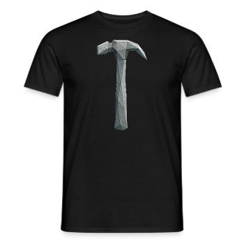 Low Poly Hammer - Artisan Tool - Men's T-Shirt - black - Front - AI Model Male 178 light (178cm)