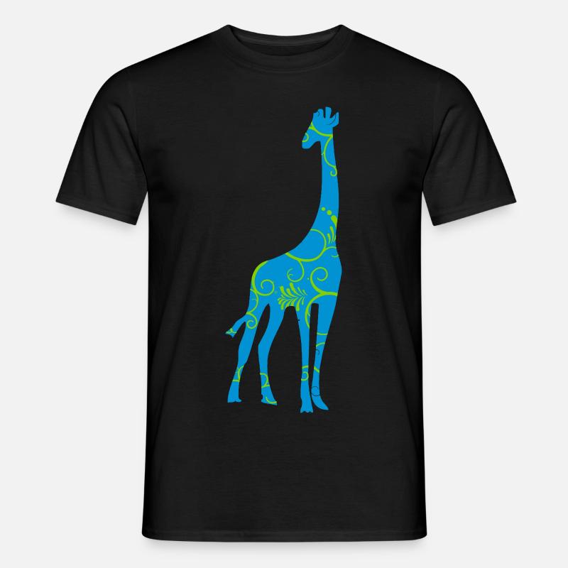 giraffe musterung - Männer T-Shirt - Schwarz