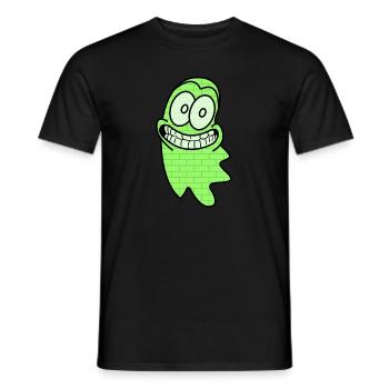 Geist an der Wand | Gespenst, Halloween, - Männer T-Shirt - Schwarz - Vorne - AI Model Male 178 light (178cm)