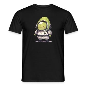 Astronauts Avocado - Men's T-Shirt - black - Front - AI Model Male 178 light (178cm)