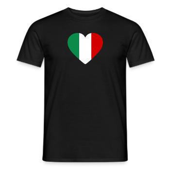 Italy heart - Männer T-Shirt - Schwarz - Vorne - AI Model Male 178 light (178cm)
