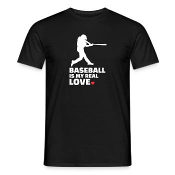 J’aime le baseball Silhouette de baseball élégante - T-shirt homme - noir - Devant - AI Model Male 178 light (178cm)