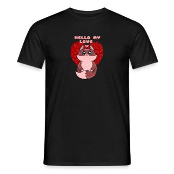 HALLO MEIN LIEBE FUCHS - Männer T-Shirt - Schwarz - Vorne - AI Model Male 178 light (178cm)