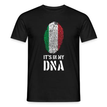 Italie T-shirt anniversaire idée cadeau ADN Italie - T-shirt homme - noir - Devant - AI Model Male 178 light (178cm)
