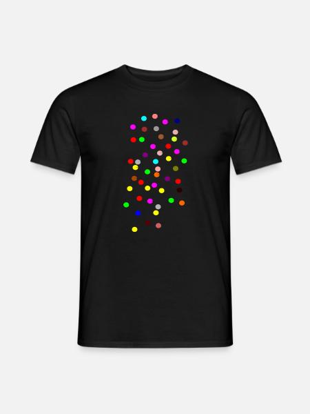 Bunte Konfettimuster Für Festliche Anlässe - Männer T-Shirt - Schwarz