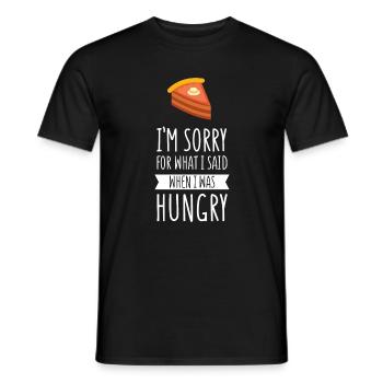 Je suis désolé pour ce que j'ai dit quand j'avais faim - T-shirt homme - noir - Devant - AI Model Male 178 light (178cm)