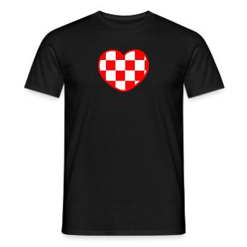 Hartje Noord Brabantse vlag Noord Brabant - T-shirt homme - noir - Devant - AI Model Male 178 light (178cm)