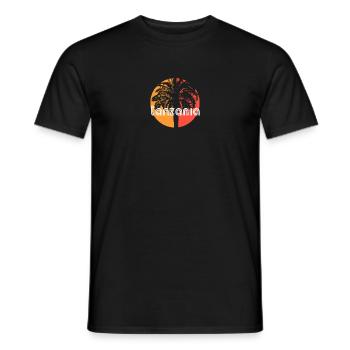 Tansania Afrika Kunsturlaub Souvenir Palme - Männer T-Shirt - Schwarz - Vorne - AI Model Male 178 light (178cm)