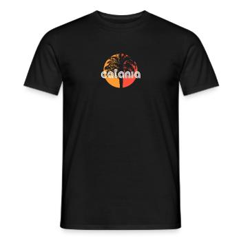 Catane Italie Vacances Artistiques Souvenir Palmier - T-shirt homme - noir - Devant - AI Model Male 178 light (178cm)
