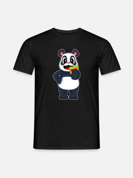 Panda Poker Pokerkarten - Männer T-Shirt - Schwarz