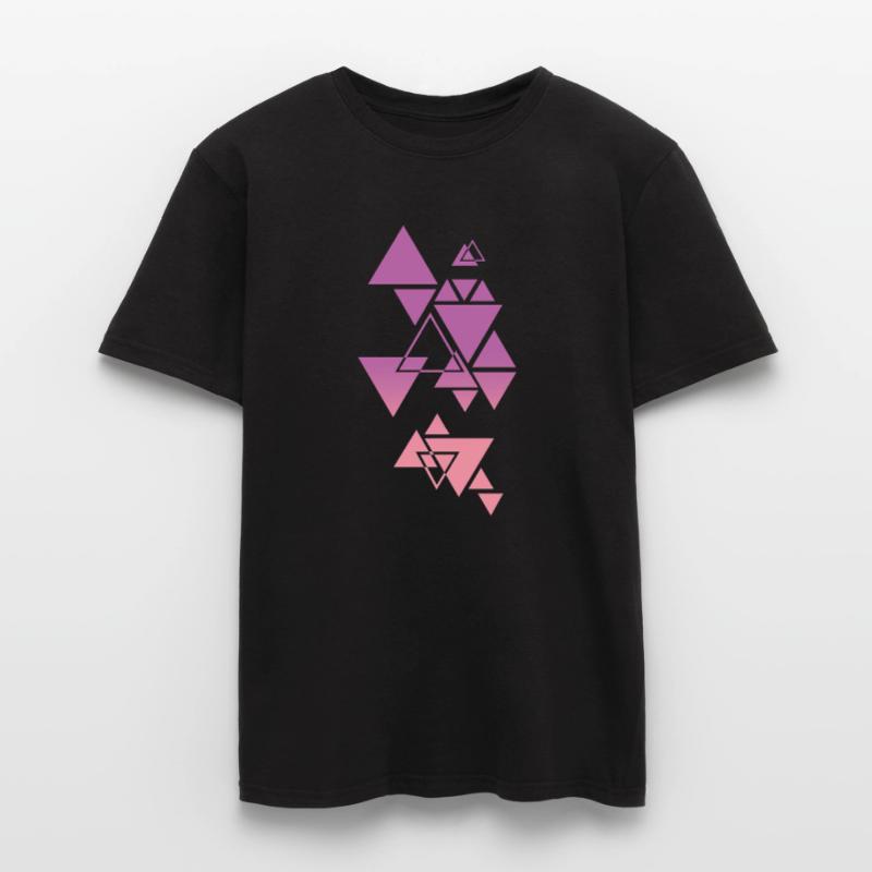 Gradient Triangle Pattern Pink Men’s T-shirt