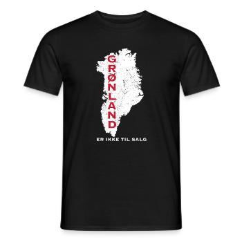 Carte du Groenland : Non disponible à la vente - T-shirt homme - noir - Devant - AI Model Male 178 light (178cm)