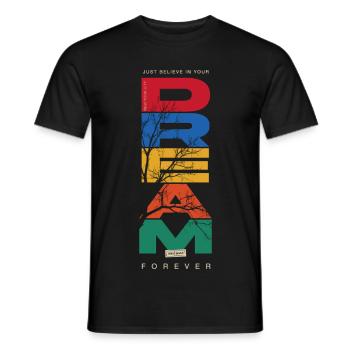 Dream Motiv mit Retro Farben - Männer T-Shirt - Schwarz - Vorne - AI Model Male 178 light (178cm)