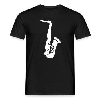Saxophone Music Gift Musician - Men's T-Shirt - black - Front - AI Model Male 178 light (178cm)
