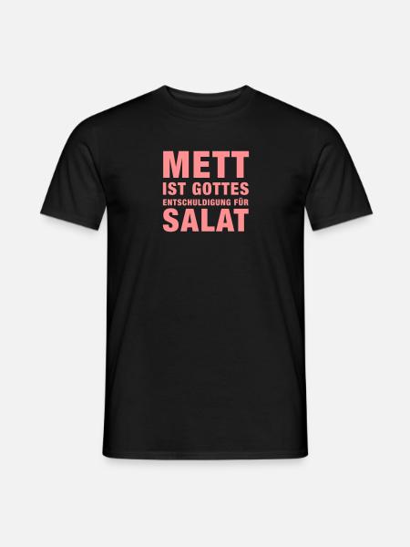Mett Salat - Männer T-Shirt - Schwarz