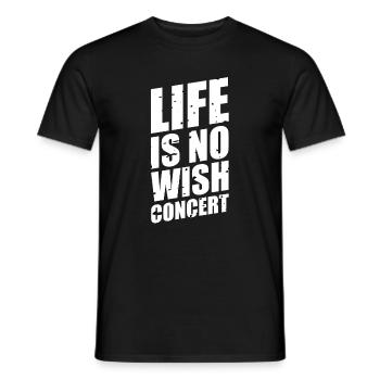 Life Is No Wish Concert - T-shirt homme - noir - Devant - AI Model Male 178 light (178cm)