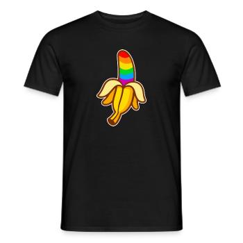 LGBT Rainbow Gay Heart Homosexuality - Men's T-Shirt - black - Front - AI Model Male 178 light (178cm)