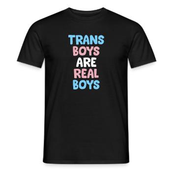 Trans-Jungs sind echte Jungs - Männer T-Shirt - Schwarz - Vorne - AI Model Male 178 light (178cm)