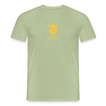 Skol Viking Fan Marchandise Purple Adultes Enfants - T-shirt homme - vert sauge - Devant - AI Model Male 178 light (178cm)