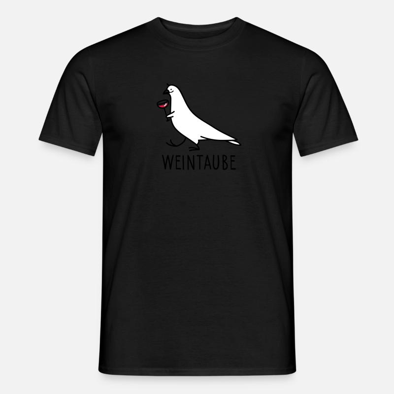 Wein -Taube - Männer T-Shirt - Schwarz